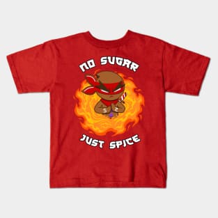 No sugar Just Spice - Gingerbread ninja Christmas design Ninjabread man Kids T-Shirt